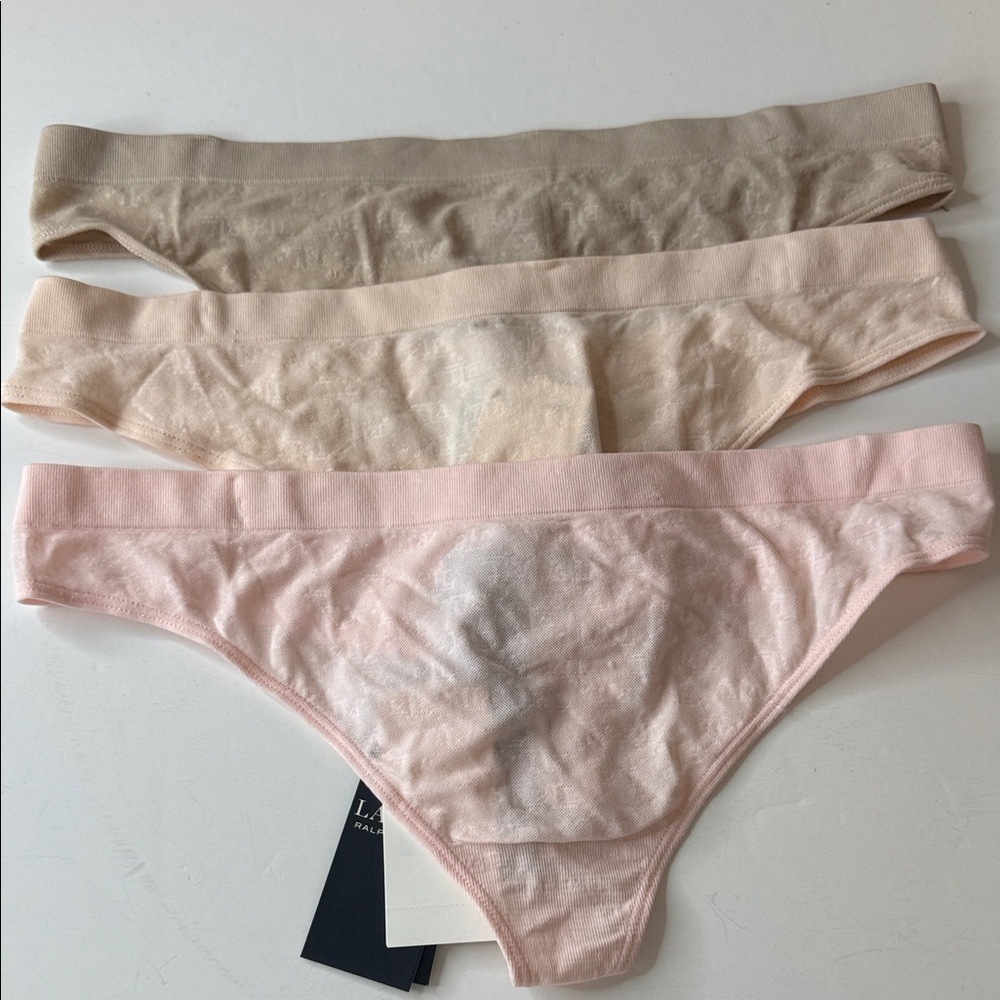 Lauren Ralph Lauren Thong Panties 3 Pairs Size Large / 7
